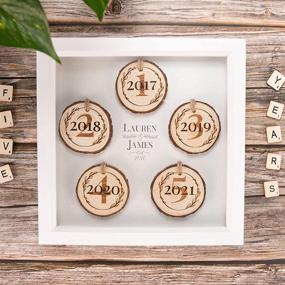 img 1 attached to 🌲 20pcs YPZAKA Natural Wood Slices for Ornaments, 3.1-3.5 Inch, Unfinished Wood Craft Kit with Pre-drilled Wooden Circles for DIY Crafts, Wedding Decor, Handicraft, Christmas Decoration