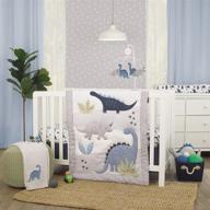 🦕 carter's dino adventure 3-piece crib bedding set - gray, blue, and green nursery décor bundle logo