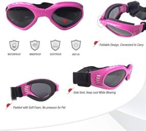 img 3 attached to 🐶 Lesypet Dog Goggles Dog Sunglasses, UV Protection Eye Goggles for Small Dogs