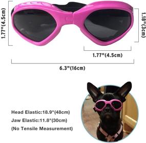 img 1 attached to 🐶 Lesypet Dog Goggles Dog Sunglasses, UV Protection Eye Goggles for Small Dogs