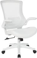 🪑 white faux leather office star screen back manager's chair логотип