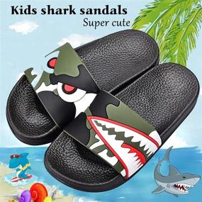 img 3 attached to Boys' Lightweight Anti Slip Sandals Slippers by SITAILE - Enhanced Comfort and Traction