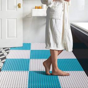img 2 attached to 🚰 No Slip Interlocking Bathroom Kitchen Decking: Janitorial & Sanitation Supplies enhanced for better SEO