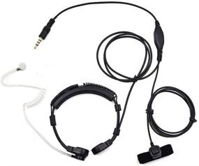 img 1 attached to FANVERIM 3.5mm Jack Plug Cool Throat Mic Microphone: Hands-Free Military Headset for Mobile Phones