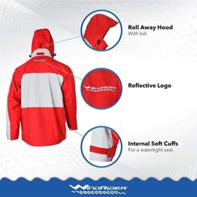 img 1 attached to 🌧️ WindRider Pro Rain Jacket - Ultimate Foul Weather Gear for Fishing, Sailing, and Boating