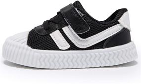 img 1 attached to 👟 HLMBB Baby Shoes Sneakers: Perfect Pre Walker Footwear for Infant Toddler Girls Boys Kids - Size Range: 6-18 Months - Stylish Black Design