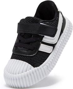 img 4 attached to 👟 HLMBB Baby Shoes Sneakers: Perfect Pre Walker Footwear for Infant Toddler Girls Boys Kids - Size Range: 6-18 Months - Stylish Black Design