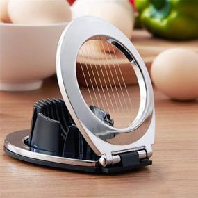 img 1 attached to 🥚 Egg Slicer & Cutter for Boiled Eggs - Durable Stainless Steel Wire with 3 Slicing Styles