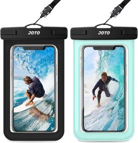 img 4 attached to 📱 JOTO Waterproof Pouch 2 Pack for iPhone 13 Pro Max, Galaxy S20 Ultra - IPX8 Underwater Case for Cellphones - Black/Green