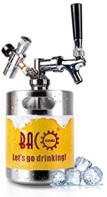 img 2 attached to 🍺 BACOENG 64 oz Pressurized Keg Growler: Home Brew Kegerator with Enhanced CO2 Regulator