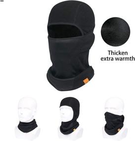 img 1 attached to ❄️ Winter Must-Have: Balaclava Ski Mask - Windproof & Warmer Fleece Face Mask for Skiing, Snowboarding & More