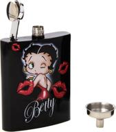 stylish and sassy: betty boop 💋 kiss lips flask – your perfect party accessory! логотип