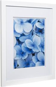 img 3 attached to 🖼️ Snap 16x20 Flat Double Mat for 11x14 Photo, Wall Mounted Picture Frame, 11x14, White