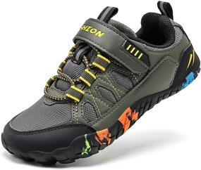 img 4 attached to ASHION Lightweight Breathable Trekking Sneakers for Boys