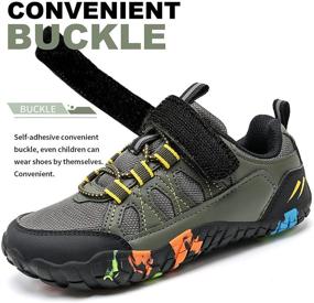 img 2 attached to ASHION Lightweight Breathable Trekking Sneakers for Boys