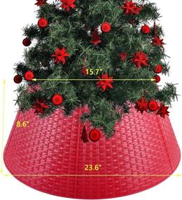 img 2 attached to 🌲 Венсер Tree Collar - регулируемая пластиковая юбка для больших и маленьких новогодних елок с инструкцией