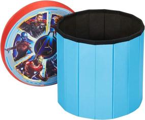 img 2 attached to 🔵 Marvel Avengers Endgame Round Storage Pouf: Ultimate Toy Organizer in Disguise
