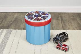 img 3 attached to 🔵 Marvel Avengers Endgame Round Storage Pouf: Ultimate Toy Organizer in Disguise