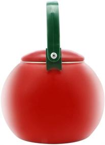 img 2 attached to 🍎 Оптимизированный Supreme Housewares Apple Gourmet Art Эмалевая чайная кувшин на сталиющем кокнаге