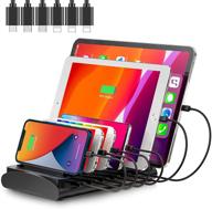 🔌 multiple device charging station - bototek 60w usb charger dock with 6 short charging cables for phones, tablets, and electronics logo