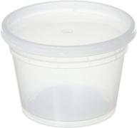 🍱 deli food storage containers with lids - 16 oz, 12 pack - ultimate storage solution logo