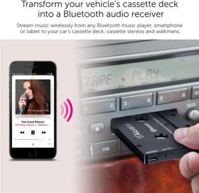 img 3 attached to 📻 Aluratek ABCT01F Universal Bluetooth Audio Cassette Receiver with Built-in Battery for Car, Boombox, Stereo, RV - Black