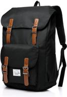 🎒 vaschy casual travel backpack for men and women - camping rucksack bookbag with 15.6in laptop sleeve in black logo