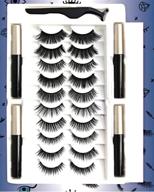 👁️ 10 pairs of 3d magnetic eyelashes with upgraded magnetic eyeliner kit - waterproof, fluffy, and reusable lashes, no glue needed! logo