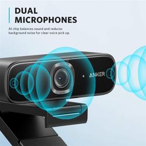 img 3 attached to 💻 Anker PowerConf C300: Веб-камера Full HD с искусственным интеллектом, сертифицированная Zoom, шумоподавляющие микрофоны и коррекция в условиях низкой освещенности.