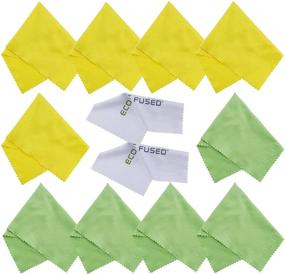 img 4 attached to 🧺 Eco-Fused Microfiber Cleaning Cloths - 12 Pack - Perfect for Cleaning Glasses, Spectacles, Camera Lenses, iPad, Tablets, Smartphones, iPhone, Android Phones, Laptops, LCD Screens and Other Delicate Surfaces