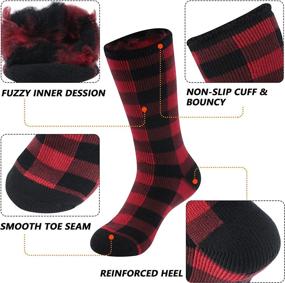 img 1 attached to ❄️ Winter Thermal Socks - Huso Warm Thickened Arctic Insulated Heavy Crew Socks for Men and Women (2 Pairs)