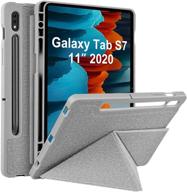 vego galaxy tab s7 case with s pen holder 📱 - slim shell cover in gray for 11 inch sm-t870/875 [2020 release] logo