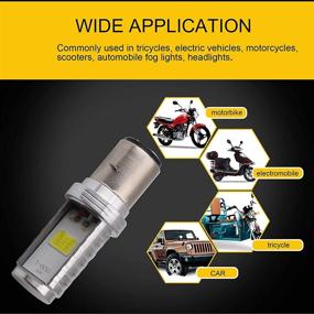 img 1 attached to 🔦 2-Pack EverBrightt Motorcycle BA20D Headlights - High Low Beam COB 12W LED Bulb, White, 900 Lumens