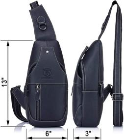 img 3 attached to 🎒 High-Quality Leather Crossbody Shoulder Backpacks for Unmatched Style and Functionality