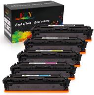 🖨️ eby compatible toner cartridge 5 pack replacement for canon 046 046h crg-046 - high quality prints for canon color imageclass mf733cdw mf731cdw lbp654cdw mf735cdw printer (2 black, 1 cyan, 1 yellow, 1 magenta) logo