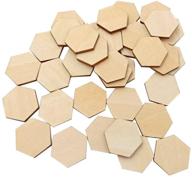 🔲 artibetter 100 hexagon wood shape beech wood pieces for diy arts and crafts projects - ready to paint or decorate (25mm) logo