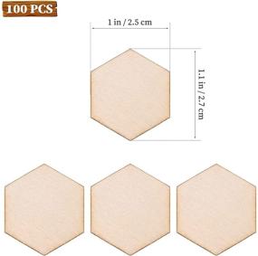 img 1 attached to 🔲 ARTIBETTER 100 Hexagon Wood Shape Beech Wood Pieces for DIY Arts and Crafts Projects - Ready to Paint or Decorate (25mm)