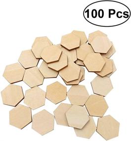 img 3 attached to 🔲 ARTIBETTER 100 Hexagon Wood Shape Beech Wood Pieces for DIY Arts and Crafts Projects - Ready to Paint or Decorate (25mm)