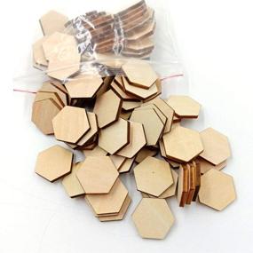 img 2 attached to 🔲 ARTIBETTER 100 Hexagon Wood Shape Beech Wood Pieces for DIY Arts and Crafts Projects - Ready to Paint or Decorate (25mm)