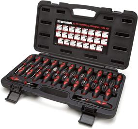 img 4 attached to Steelman 23-Piece Terminal Tool Kit for Automotive Technicians, Safely Extract Wires from Terminal Blocks without Causing Damage, Wide Range of Blade Styles for Versatility