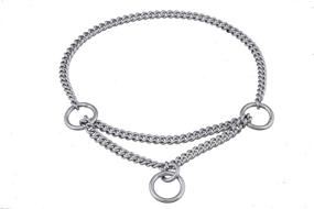 img 4 attached to Alvalley Dog Show Collar - Martingale Chain, 1.4mm Thickness, 16-inch Length