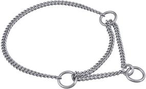 img 1 attached to Alvalley Dog Show Collar - Martingale Chain, 1.4mm Thickness, 16-inch Length