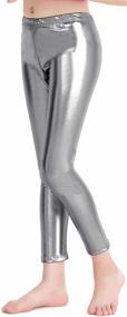 img 2 attached to 💃 Girls' High Waisted Metallic Leggings by Speerise - Trendy Fashion Clothing