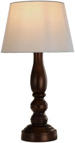 img 4 attached to 💡 LIGHTACCENTS Chloe Bronze Table Lamp with Fabric Shade - Bedroom Lamp in Bronze - Perfect Nightstand Lamp - Bedside Lamp with Fabric Bell Shade (Cream)