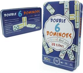 img 2 attached to 🎉 Premium Dominoes Collector Set for Adult Parties - Pure Play and Reusable