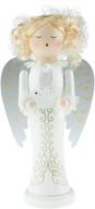🎄 clever creations angel wooden nutcracker: festive 10-inch christmas décor for shelves and tables logo