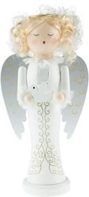 img 3 attached to 🎄 Clever Creations Angel Wooden Nutcracker: Festive 10-Inch Christmas Décor for Shelves and Tables