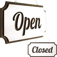 🚪 double sided rustic open/closed sign for enhanced seo logo