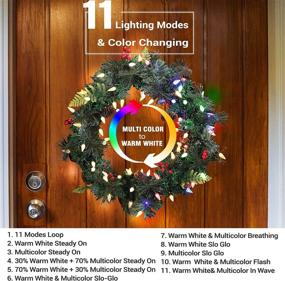 img 3 attached to 🎄 Brizled Color Changing Christmas Lights: 33ft 100 LED C6 Outdoor String Lights with Remote Control for Xmas Tree, Party, and Home Decor