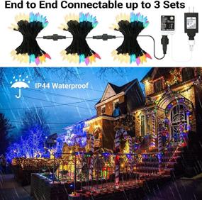 img 2 attached to 🎄 Brizled Color Changing Christmas Lights: 33ft 100 LED C6 Outdoor String Lights with Remote Control for Xmas Tree, Party, and Home Decor